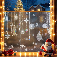 Lifetree Window Film Opaque, Christmas Self-Adhesive Privacy Protection Film, Static Adhesive Frosted Glass Film, Privacy Screen, Anti-UV Christmas Decoration for Living Room, Children's Room, 44.5 x