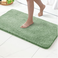 MIULEE Bath Mat Soft Bath Rug Non-Slip Bath Mat Bathroom Mat Bed Rug Fluffy Rug Bathroom Rug Shower Mat for Bath & Living Room Bedroom 60 x 90 cm Green