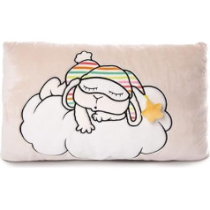 NICI Cuddly Pillow Sleeping Caps Sheep Jolala - Fluffy Cuddly Toy Cushion Sheep for Girls, Boys & Babies - Rectangular Stuffed Toy Cushion for Cuddling and Sleeping, 43 x 25 cm, 1 Piece (Pack of 1)