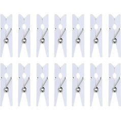 IMIKEYA 200 White Wooden Mini Pegs Decorative Pegs Clothes Pegs 2.5 cm Small Wooden Pegs Mini Wooden Clips for Photos Arts Crafts DIY Decorations