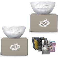 Fiftyeight Products Bowls Set of 2 with Napkins, 350 ml Laughing and Delicious