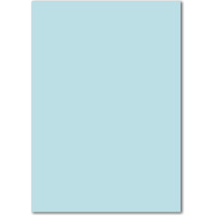 100 DIN A5 Single Cards Paper Sheets – Light Blue – 240 g/m² – 14.8 x 21 cm – Craft Sheet Coloured Paper Photo Card Craft Paper Coloured Card – Colourful