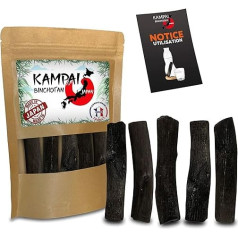 Kampai Genuine Japanese Binchotan Organic Stick [30g x 5-150g] Filter 1.5L / Vegetable Wood Activated Carbon Stick - Tap Cleaning Bottle Carafe Filter Cleaner Bichotan