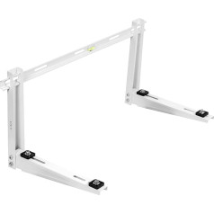 VIVO Adjustable Mini Split Air Conditioner Wall Bracket Designed for 1-1.5HP Air Conditioners Sturdy Steel Fits 9000 to 36000 BTU Systems White Mount-MSAC1