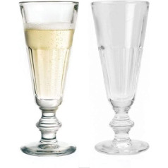 La Rochere Verre Perigord A Vin Set of 2 Champagne Flute Glasses 160ml | French Decorated Trumpet Stem Glasses