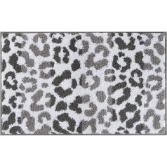 Juicy Couture Ombre Leopard Print Bath Mat 20 x 34 Inch Machine Washable Leopard Print Non-Slip Durable Grey Bathroom Rug 100% Polyester Highly Absorbent Fast