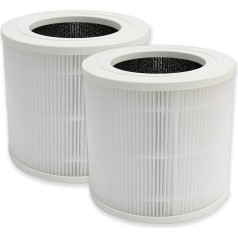 PUREBURG Replacement Filter Compatible with Proscenic A8 SE Air Purifier, 2-Pack H13 HEPA 4-Stage Filtration Activated Carbon Air Clean Dust - Fits A8 SE Only, Does Not Fit A8 Without SE