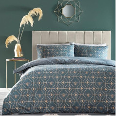 furn. Bee Deco Cotton Polyester Single Duvet Set, French Blue