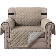BellaHills Luxury Quilted Sofa Protection Cover Water Resistant Furniture Cover, Durable & Dirt Resistant - 190cm x 53cm Stone Blue