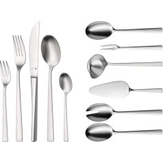 WMF Corvo cutlery set, 66-teilig, with serving utensils for 12 people, used a knife blade, Cromargan protect stainless steel satin-finish, extremely scratch-resistant, dishwasher safe