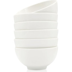 Winlauyet Set of 6 Versatile Ceramic Bowls 300ml - Durable Porcelain Ideal for Ice Cream, Desserts, Snacks and More - Stackable, Kid Friendly, Easy to Clean in the Dishwasher