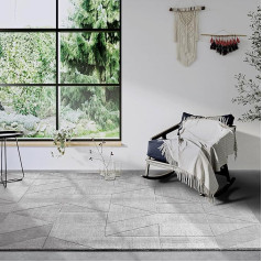 Villeroy & Boch Ursule Wool Rug - Natural Living Room Rug - Hand Woven & Environmentally Friendly - Boho Rug Wool for Living Room, Bedroom, Dining Room, Hallway, Kitchen - Grey, 190 x 280 cm