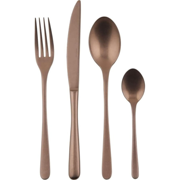 Sambonet Rosenthal Copper Cutlery Set Copper - Button Vintage - 24 Pieces - Dishwasher Safe