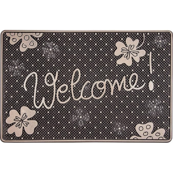 CarFashion pur|sc Rap Clean Design Doormat/Door mat – door mat – door mat indoor and outdoor use, TPE/vc 100% Sustainable Beautiful Bronze Finish, 60 x 40 cm