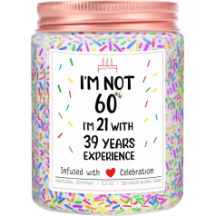 60th Birthday Gifts for Women Friends Scented Candles for Women Birthday 155ml Vanilla Candles Ideas Birthday Gifts for Mom Sister Best Friend Coworker Wife