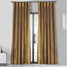 HPD Half Price Drapes PTCH-BO404-108 Bedroom Blackout Curtains - Faux Silk TAFT, Polyester Blend, Golden Spice, 50