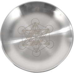 DOITOOL Pentagram Altar Plate Ritual Burning Candle Holder Plate Bowl Offer Incense Burning Flat Bowl for Smudging Decoration Witchcraft Altar Wicca Tarot Supplies