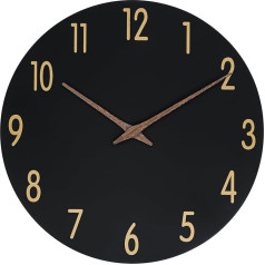 HZDHCLH 30 cm Silent Wall Clock Sweeping Second with Arabic Numerals without Ticking for Decoration Living Room, Kitchen, Office, Bedroom
