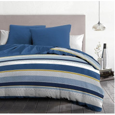 Home Linge Passion Stanis Duvet Cover Set 220 x 240 cm Blue