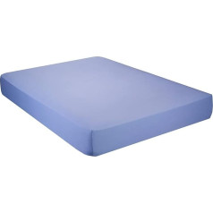Pikolin Home - 100% Cotton 150 Thread Count Extra Breathable Duvet Cover Set for 150 cm Bed - Blue