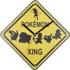 Disney Pokémon POK3166 Wall Clock, Yellow and Black