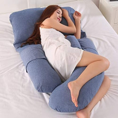AEIL G Shaped Pregnancy Pillow, Side Sleeper Pillow, Positioning Pillow, Cuddly Pillow with Removable and Washable Cover