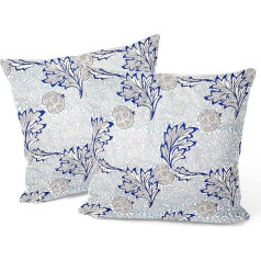 Berkin Arts Decorative Flowers Flower Floral Art Art Square Cushion Cover Set of 2 Cushion Covers 45 x 45 cm Decorative Cushion Covers Sofa Cushion Decorative Cushion Light Grey Gift for Chair