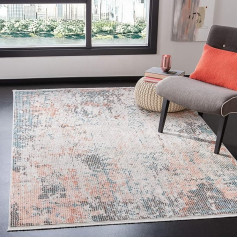 SAFAVIEH Contemporary Area Rugs for Living Room Dining Room Bedroom - Shivan Collection Short Pile Ivory and Grey 3ft x 5ft