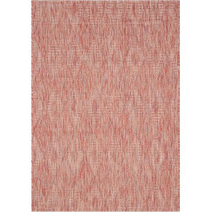 SAFAVIEH Courtyard Collection Contemporary Rug for Living Room Dining Room Bedroom Short Pile Red and Red 31 x 60 Inch