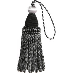 1 Piece Hanging Rope Silk Tassel Trim Gold Curtain Accessories Key Tassels for Sewing Craft Fringe DIY Embellishment Home Decoration 26cm Mix Navy