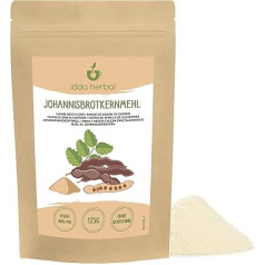 Carob Gum E410 125 g, Carob Powder Suitable for Starch, Carob Gum for Ice, Carob Seed Powder E410, Carob Seed Flour, Viscosity 3000 cps.
