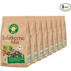 8 x CLASEN Organic Salad Seeds Mix - Naturally Vegan and Gluten-Free, Organic Cultivation - 200 g