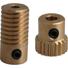 BQLZR 4 Pieces 20T Brass Gear & 3mm Hole Diameter Shank 0.5 Modulus 1:20 Replacement