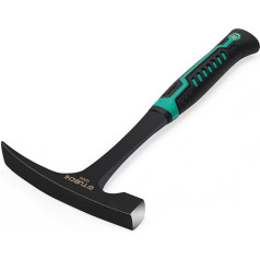 iFCOW Brick Hammer Professional Carbon Steel Geological Hammer Brick Claw Hammer with Comfortable Handle for Outdoor Mineral Exploration