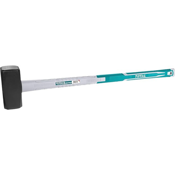 Total Tools - Mason's Hammer | 5kg and 900mm Long | Ideal for Construction | High Impact Resistance | Square Forged Carbon Steel Head | Fibreglass Handle
