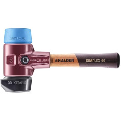 Simplex 3012.262 Soft Rubber Hammer with Base / TPE Soft with Malleable Cast Iron Housing and High-Quality Extra Short Wooden Handle Diameter 60 mm Handle Design Extra Short