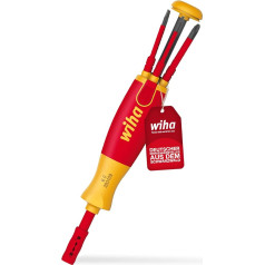 Wiha Screwdriver with Bit Magazine, LiftUp Electric Phillips, Slot with 6 SlimBits in Blister (38612), VDE Tested, Piece Tested, Bits in the Handle, Durable, Universal, Bit Set, Bit Holder, Space-Saving, Compact, Robust