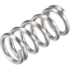 sourcing map 20pcs Compression Spring Stainless Steel 304 12 mm Outer Diameter 1.6 mm Cable Size 13.75 mm Compressed Length 25 mm Free Long 63.2N Load Capacity Silver