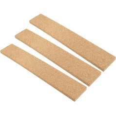 PLAFOPE Pack of 3 Self-Adhesive Cork Strips Frameless Cork Strip Office Home Bulletin Strips Cork Bulletin Cork Tiles Cork Memo Board Stripes Framed Pin Board Bulletin