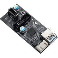 YABOANG USB 3.2 Gen1 to 19PIN+Type-e(A-Key) Adapter Card, 5Gbps Type-E&C+USB3.0 19PIN Expansion Card, USB 3.0 to Type-e Card for Windows 7/8/10/11(32/64bit) /Linux/MAC