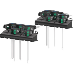 Wera Imperial 1 05023451001 454/10 HF Set of 10 Cross Handle Screwdriver Set Inch