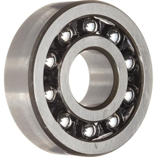 FAG 2203TV Self-Aligning Bearing, Double Row, Open, Polyamide/Nylon Cage, Normal Clearance, Metric, 17mm ID, 40mm OD, 16mm Width, 19000rpm Maximum Rotaional Speed, 620lbf Static Load Capacity, 2550lbf Dynamic Load Capacity