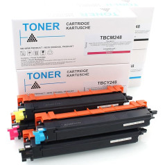 ABC Compatible Set of 4 Toner Cartridges for Brother TN248 DCP-L3515cdw DCP-L3520cdw DCP-L3520cdwe DCP-L3527cdw DCP-L3555cdw DCP-L3560cdw HL-L3215cw HL-L3220cw HL-L3220cw HL-L32220cw HL-L32220cw 0cwe