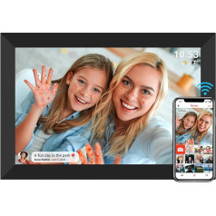 FRAMEO WiFi Digital Photo Frame 32 GB Digital Photo Frame 10.1 Inch 1280 x 800 IPS LCD Touch Screen Smart Cloud Photo Frame with Automatic Rotation Moments Share Immediately via the Frameo App