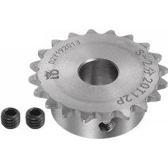 sourcing map Roller Sprocket Type B 20 Teeth 12 mm Bore Stainless Steel Motor Drive Gear