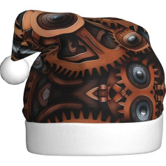 WHJYYXDE Weihnachtsmütze für Erwachsene – hochwertiger Stoff mit weichem Stoff für Feiertage, Partys, Steampunk, mechanische Zahnräder