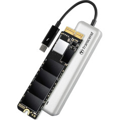 Transcend 960GB High Speed JetDrive Thunderbolt PCIe Gen3 x4 Portable SSD Storage Expansion for MacBook (Pro, Air) and Mac (Mini, Pro); Includes External Aluminum Case and Accessories TS960GJDM855