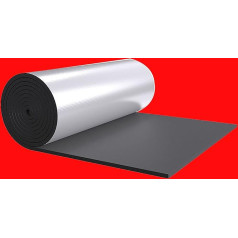 Foil Backed Fibreglass Pipe Wrap Thermal Insulation Foam 15 mm/20 mm Thickened High Density Aluminium Foil Insulation Cotton Anti-Freezing Insulation Cotton (Size : 1 m x 3 m, Thickness : 15 mm)