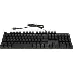 104 Keys, Full Size, Wired, USB, Mechanical Keyboard, PC Keyboard, Gaming with Numeric Keypad, 18 RGB Backlight, Red Switch for Laptop PC (Black)