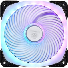 SilverStone SST-AP124-ARGB - Air Penetrator Computer Case Cooling PWM Fan 120mm, Ball Bearing, Trasnparent blade with balck frame, High Airflow, Adressable RGB